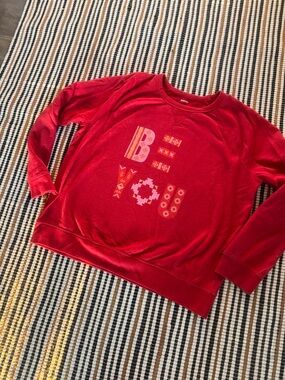 Sonoma "Be You" Lightweight Sweatshirt - Red Southwestern Graphic - XL